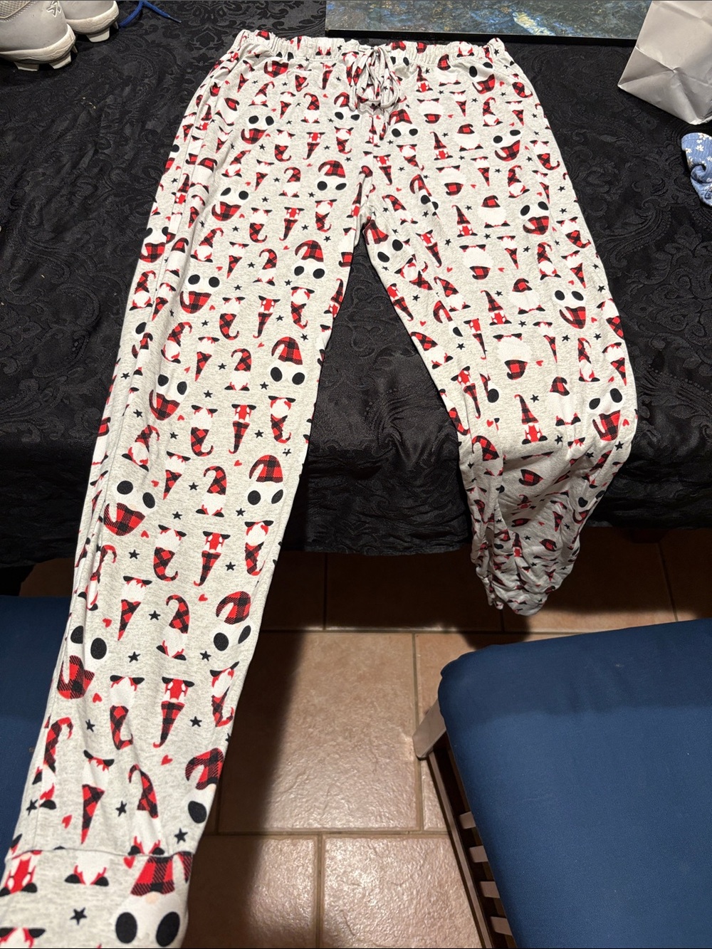 Festive Plaid Candy Cane Lounge Pants